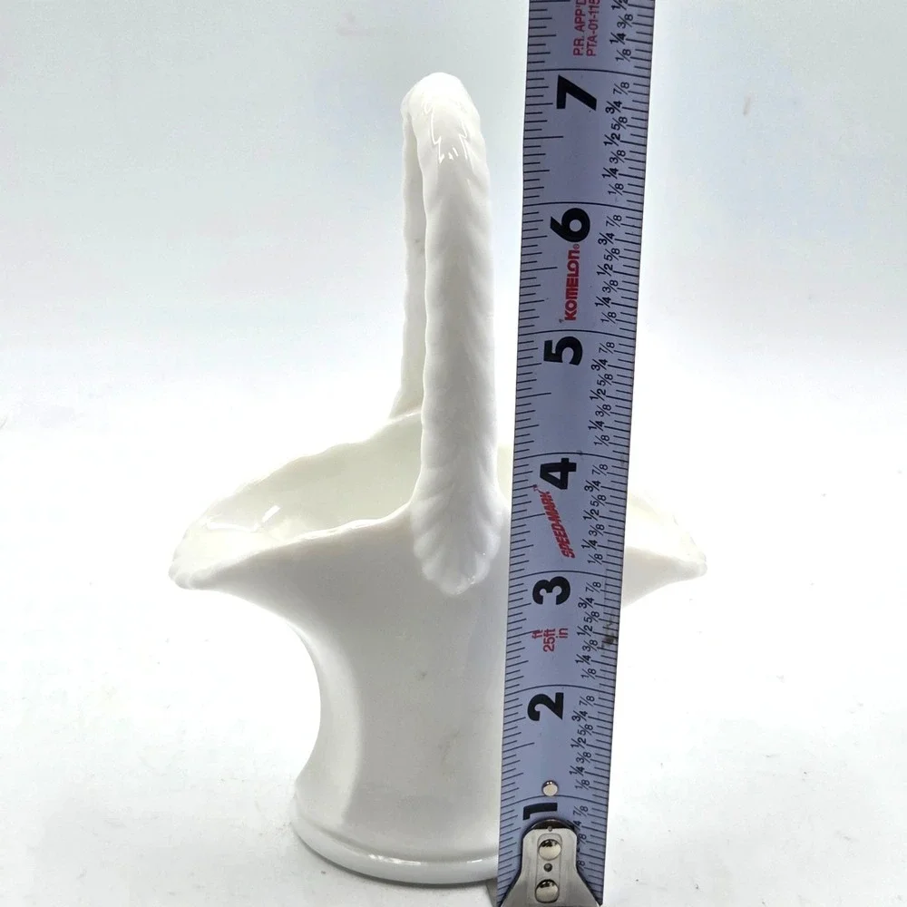 Westmorland Milk-Glass Basket 7 Inch WG  VINTAGE